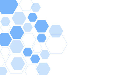 Aufkleber - Abstract blue hexagon shape for frame illustration design