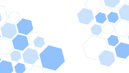 Aufkleber - Abstract blue hexagon shape for frame illustration design