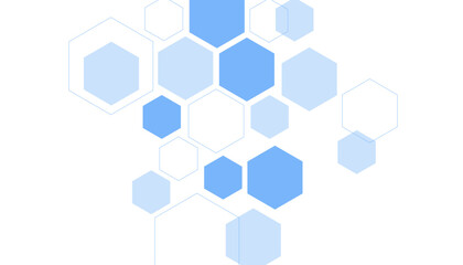 Aufkleber - Abstract blue hexagon shape for frame illustration design
