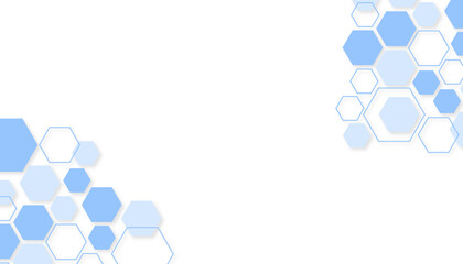 Aufkleber - Abstract blue hexagon shape for frame illustration design