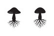 © MdAhad - Mushroom silhouette with white background