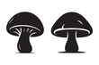 © MdAhad - Mushroom silhouette with white background