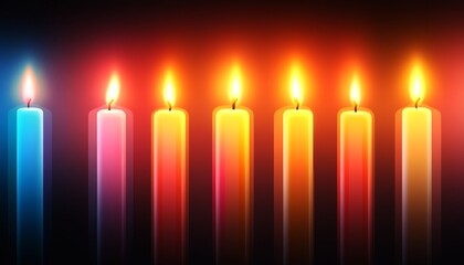 Poster - Comprehensive Analysis of Stock Market Trends Using Colorful Candle Charts and Vector Graphics