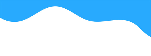 Wall Mural - Top separator, header, modern wave divider shape vector illustration