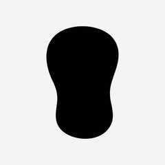 Poster - Abstract black shape on white vector