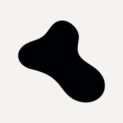 Poster - Abstract black shape on white vector