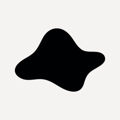 Poster - Abstract black shape on white vector