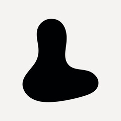 Poster - Abstract black shape on white vector