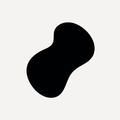 Poster - Abstract black shape on white vector