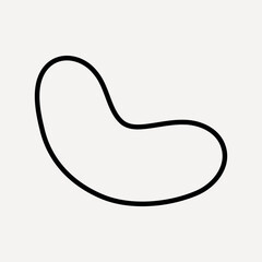 Poster - Abstract minimalist organic line art vector