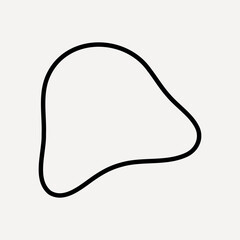 Poster - Abstract minimalist organic line art vector