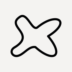 Poster - Minimalist abstract black shape vector
