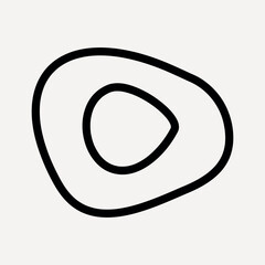 Poster - Minimalist abstract black shape vector