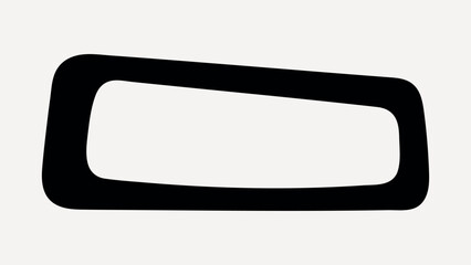 Poster - Abstract black shape on white vector