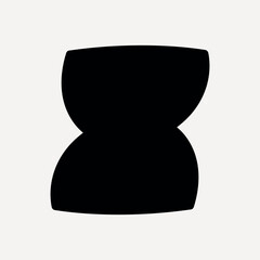 Poster - Abstract black shape on white vector