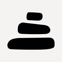Poster - Abstract black shape on white vector