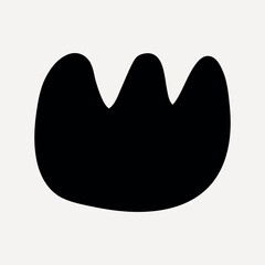 Poster - Abstract black shape on white vector