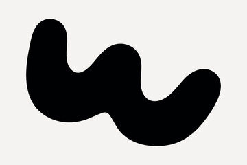 Poster - Abstract black shape on white vector