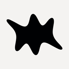 Poster - Abstract black shape on white vector