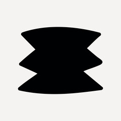 Poster - Abstract black shape on white vector