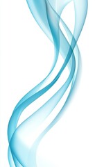 Poster - Elegant Abstract Blue Smoke Vector Art on White Background with Flowing Shapes and Light Effects