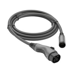 electric car charger cable, isolated on transparent background.