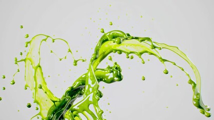 Poster - Liquid Ink Drop Spreading in Slow Motion on White Background Capturing Dynamic Fluid Movement and Vivid Color Display