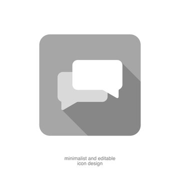 Vector Chat Bubble Icon on transparent background