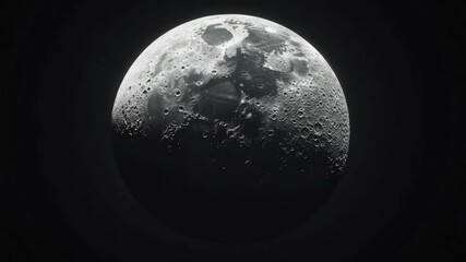 Wall Mural - Moon in the Night Sky: A serene and beautiful view of the moon against a starry night sky, representing the beauty and mystery of space exploration.