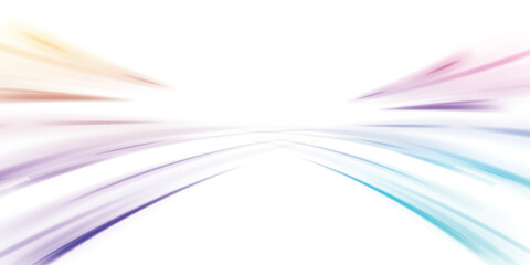 Poster - Light beam illustration, neon light strip, high speed motion background, on transparent background in PNG format. Glow luminous glitter shimmer trail. 