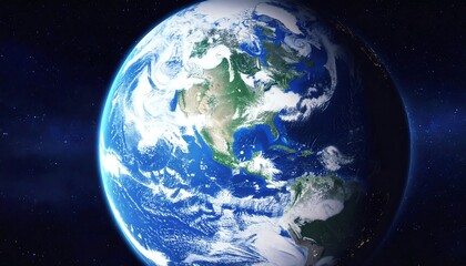 Canvas Print - The earth from space showing all they beauty, extremely detailed image