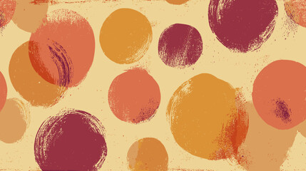 Poster - Abstract vector background with colorful circles in warm tones  