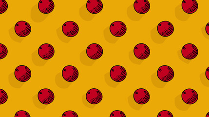 Poster - Repeating pattern of red dots on yellow background  