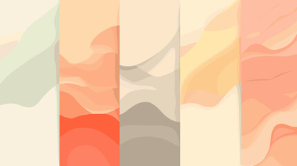 Poster - Abstract pastel wave patterns in soft colors for modern decor  