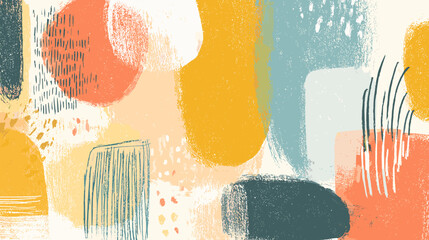 Poster - Abstract colorful background with textured shapes and patterns  