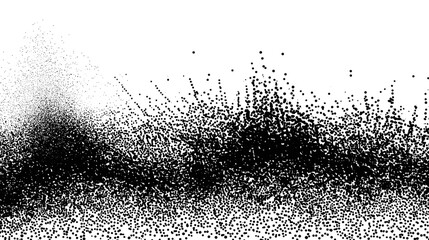 Poster - Abstract black splatter pattern on white background  