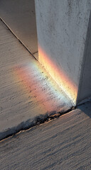 Fototapete - Rainbow Light on Gray Concrete Wall