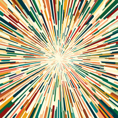 Poster - Colorful vector background with radial lines in abstract design  