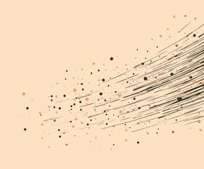 Poster - Abstract flat vector background with scattered dots and lines  