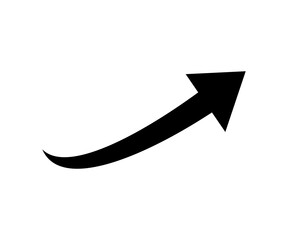 Poster - Black arrow icon. Flat style sign arrow icon illustration on transparent background. 
