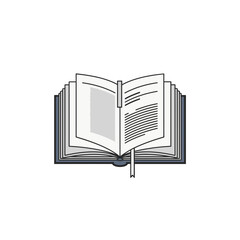 Poster - An open book with blank pages ready for a new story