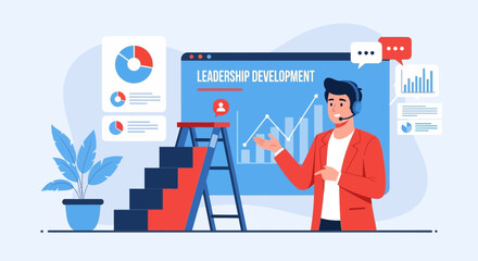 Poster - Engaging Leadership Development Presentation For Business Growth Solutions