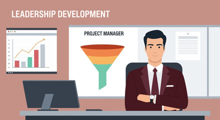 Poster - Professional Project Manager Leading With Strategy And Business Growth