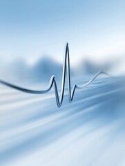 Poster - Abstract light blue medical background featuring a smooth wave pattern, ideal for healthcare themes.