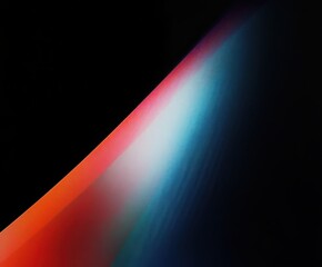 Fototapete - Abstract light leak effect illustration with colorful lens flare diagonally across dark background. Digital art background for modern design.