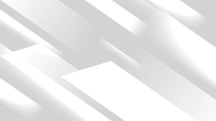 Poster - white geometric animation with bright gray colors background motion graphics video clip