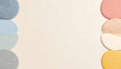 Aufkleber - Abstract Composition Of Color Gradients And Smooth Textures With Beige Background