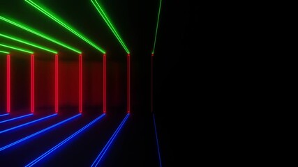 Poster - neon light design abstract animation simple