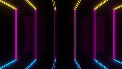 Poster - neon light design abstract animation simple