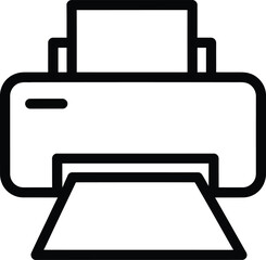 Leinwandbilder - Printer Line Icon - Simple Print Device Symbol for Documents and Office